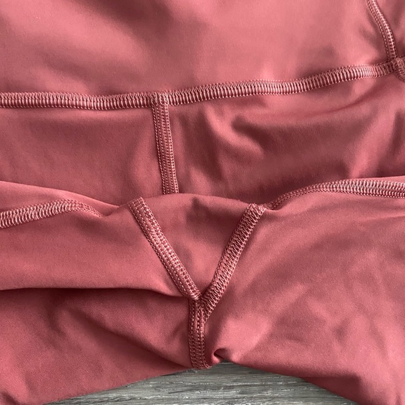 Lululemon Fast and Free leggings tights cherry tint pink Nulux - Picture 6 of 8